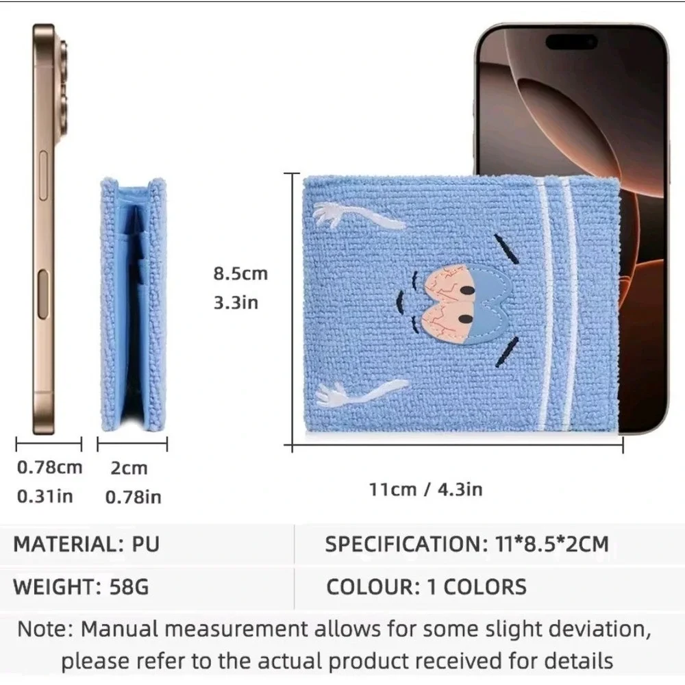 South Park Towelie Blue Towel Fabric Bifold Wallet ID Window Card Holder Unisex